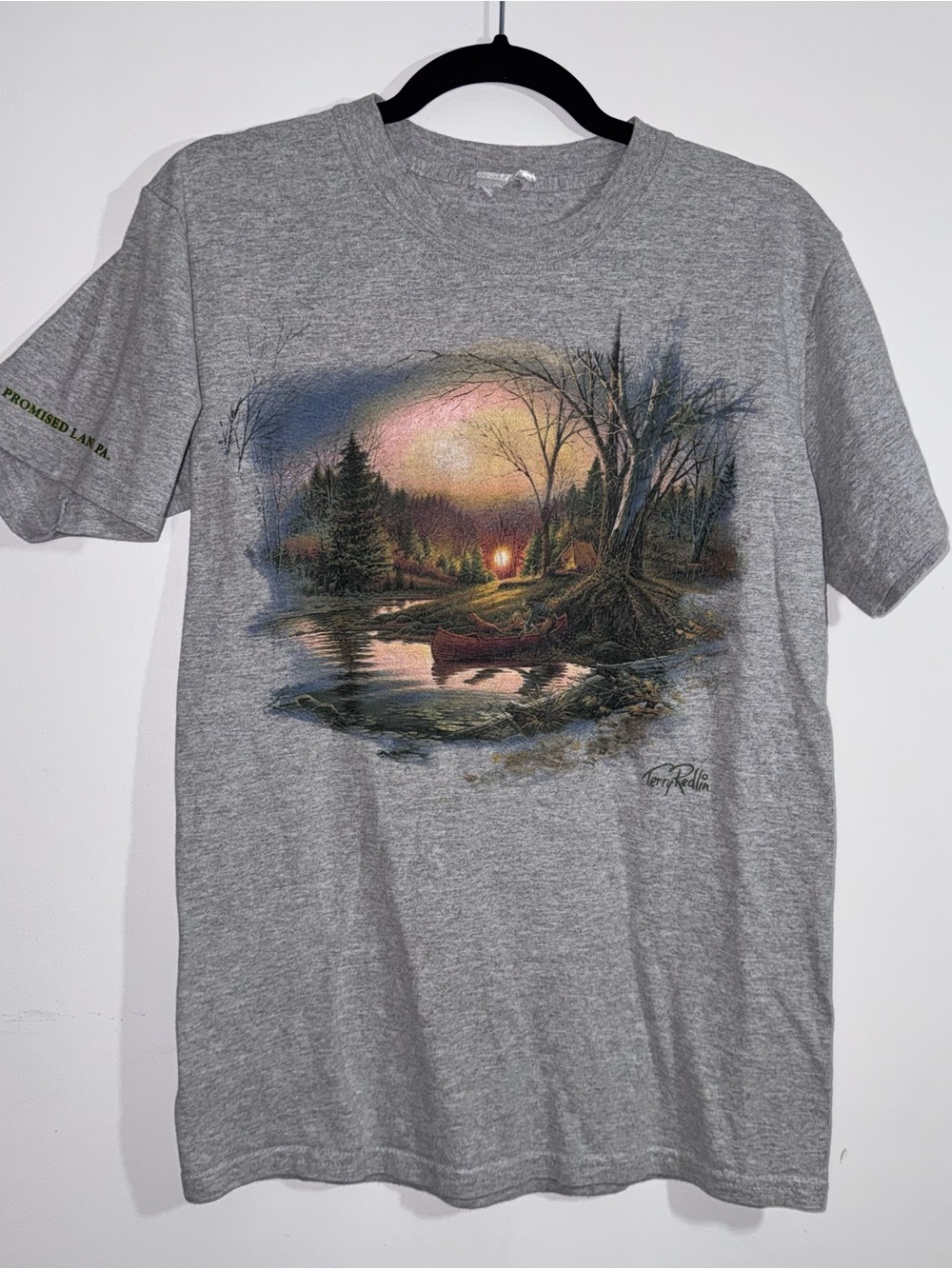 Terry Redlin Morning Solitude Promised Land PA Graphic T Shirt M